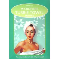 White Microfibre Turbie Towel