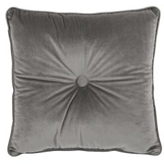 Tiseco Velvet Grey Tufted Cushion 45x45cm