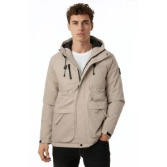 Men's Hooded Jacket Beige by Soul Star