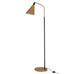 Modern Black & Gold Cone Shade Floor Lamp at Guineys Ireland