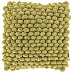 Alina moss green textured decorative cushion 45x45cm with geometric pattern