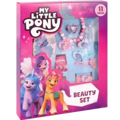 My Little Pony 11-piece beauty set gift box with children's necklace, rings, hair clips, comb and accessories.