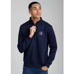 1/4 Zip Funnel Neck Navy Sweatshirt by Santa Barbara Polo & Racquet Club