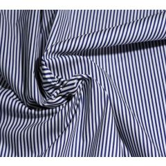 100% Cotton Fabric Navy Stripe 60" at Guineys Ireland