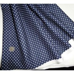 100% Cotton Fabric Navy Spots 60" at Guineys Ireland