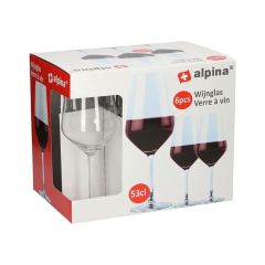 Set of 6 Red Wine Glasses 53 cl