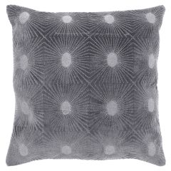 Alina moss green textured decorative cushion 45x45cm with geometric pattern