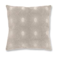 Alina moss green textured decorative cushion 45x45cm with geometric pattern