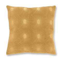 Alina moss green textured decorative cushion 45x45cm with geometric pattern
