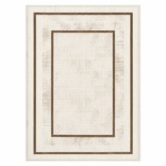 Border Rug Cream and Taupe