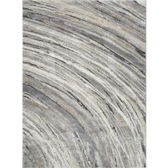 Marble Wave Anthracite Cream Rug
