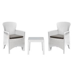 Nilkamal Breeze 3 Piece Patio Set Charcoal at Guineys Ireland