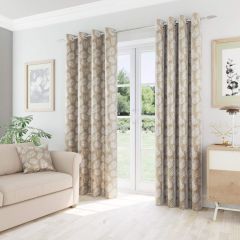 Oakland Thermal Fully Lined Curtains Eyelet Latte