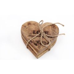 Set of 4 Heart Shape Coasters