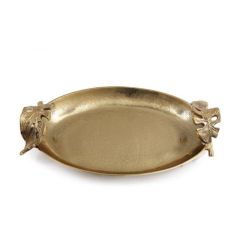 Round Gold Leaf Tray