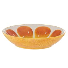 side view of the World Foods Orange Round Bowl