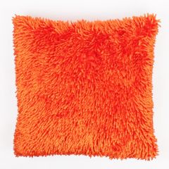 17'' Shaggy Chenille Cushion Cover - Orange