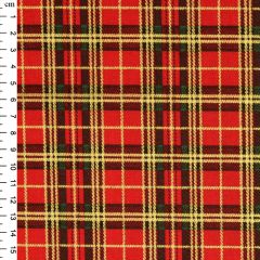 Christmas Tartan Red Cotton Fabric - Price by the Metre