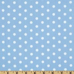 100% Cotton Fabric Pale Blue Spots 60" at Guineys Ireland