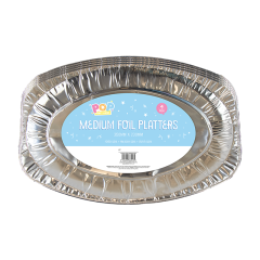 4 Pack Medium Foil Platters