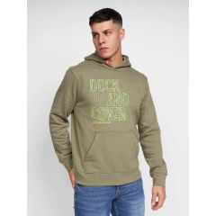 Pecklar Men's Hoodie Olive by Duck & Cover - Online Offer Only