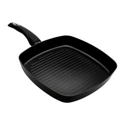 Pendeford Diamond Collection 28cm non-stick griddle pan with ribbed surface and soft-touch black handle