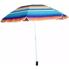Multi Coloured Beach Umbrella Sun UV Protection 1.8m at Guineys Ireland