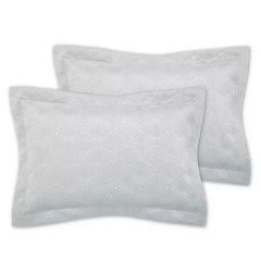 Art Deco Pearl Pillow Sham Pair Silver by Catherine Lansfield