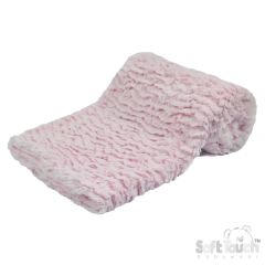 Pink Fluffy Baby Fleece Wrap Blanket 