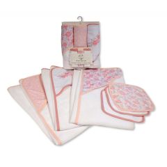 Showing the Baby 6 Piece Bath Set Flowers