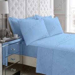 Percale Deep Fitted Sheet Blue by Gaveno Cavailia at Guineys Ireland