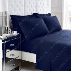 Percale Pillowcase Pair Navy by Gaveno Cavailia at Guineys Ireland