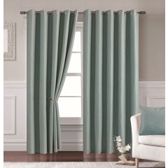 Cavendish Eyelet Readymade Curtains Teal 66x72