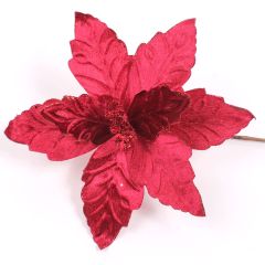 Christmas Artificial Burgundy Poinsettia - Large