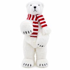 Standing Polar Bear with Scarf 57cm
