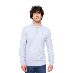 Ashland Long Sleeve Polo Shirt Light Grey Bewley & Ritch