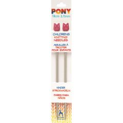 Pony Children's Aluminium Single Pointed Needles - 18cm