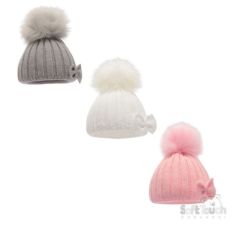 Pom Pom Cable Hat Newborn - 12 Months