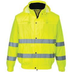 showing the Portwest Hi-Vis Lite Bomber Jacket