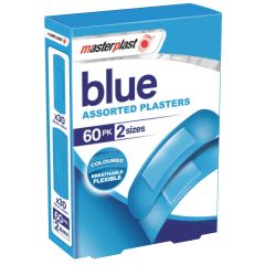 Masterplast Blue Assorted Plasters 60 Pack