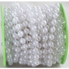 8mm Single Row Round Pearls-White