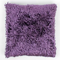 17'' Shaggy Chenille Cushion Cover - Plum