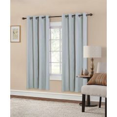 Raya Interlined Silver Striped Curtains 90x90