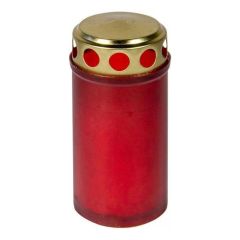 Red Grave Candle With Lid 17cm