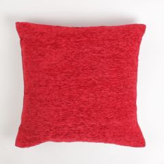 18" Chenille Cushion Cover - Red