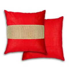 Eclat Diamante Cushion Cover 22" Red