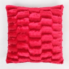 Faux Fur Cushion Cover Solace Red 17" at Guineys Ireland