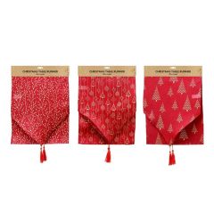 showing the Red Christmas Table Runner