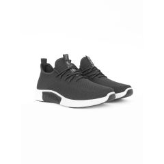 Side view of Rideout Trainers Grey by Crosshatch on a white background