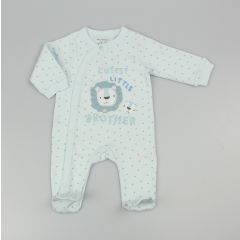 WatchMeGrow Cutest Little Brother Lion Sleepsuit Blue